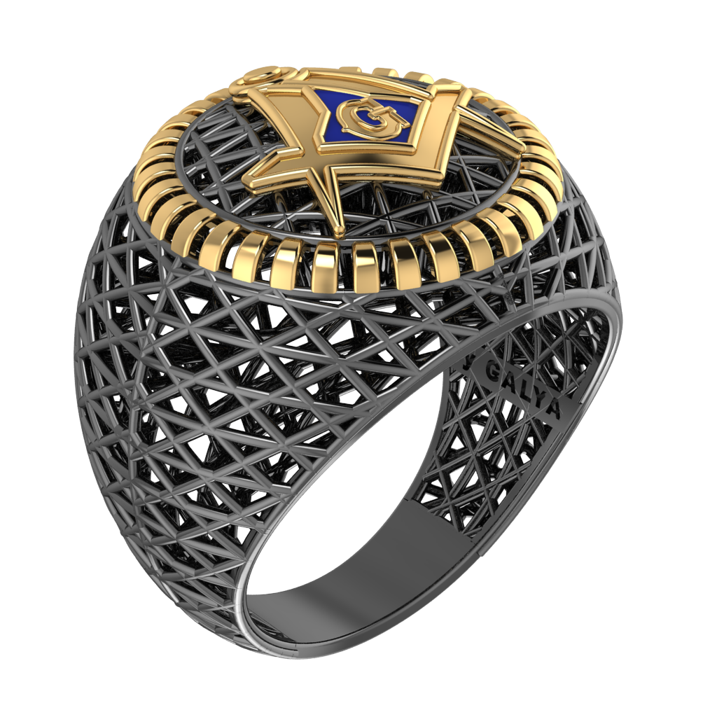 Masonic Ring – Breathable Lattice Structure  BY GALYA