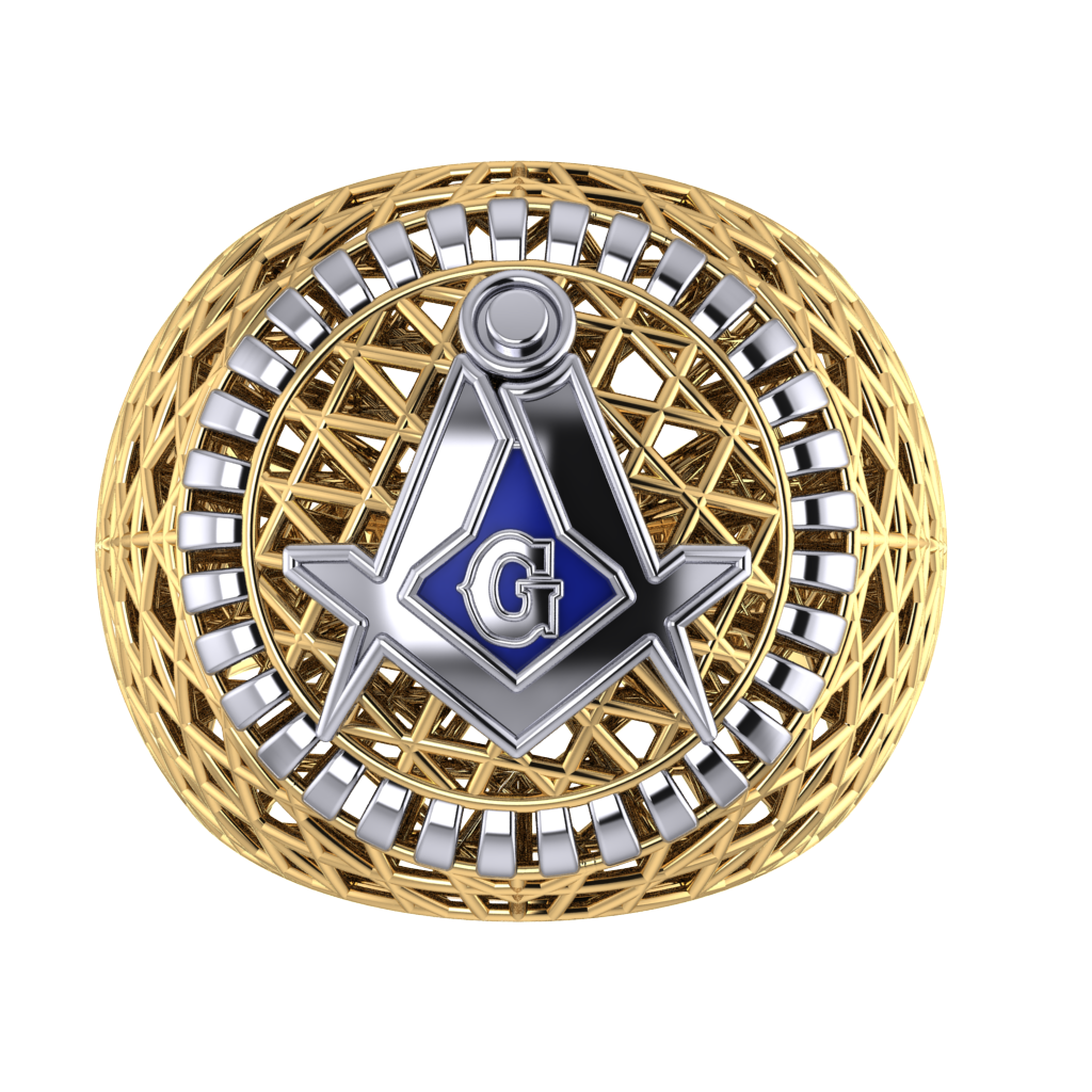 Masonic Ring – Breathable Lattice Structure  BY GALYA