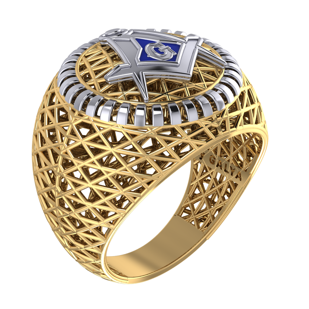 Masonic Ring – Breathable Lattice Structure  BY GALYA