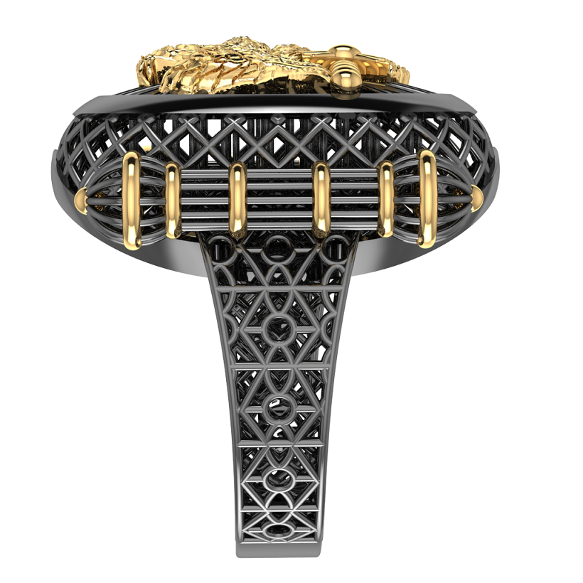 Masonic Ring 30 th degree  - Breathable Lattice Structure  BY GALYA