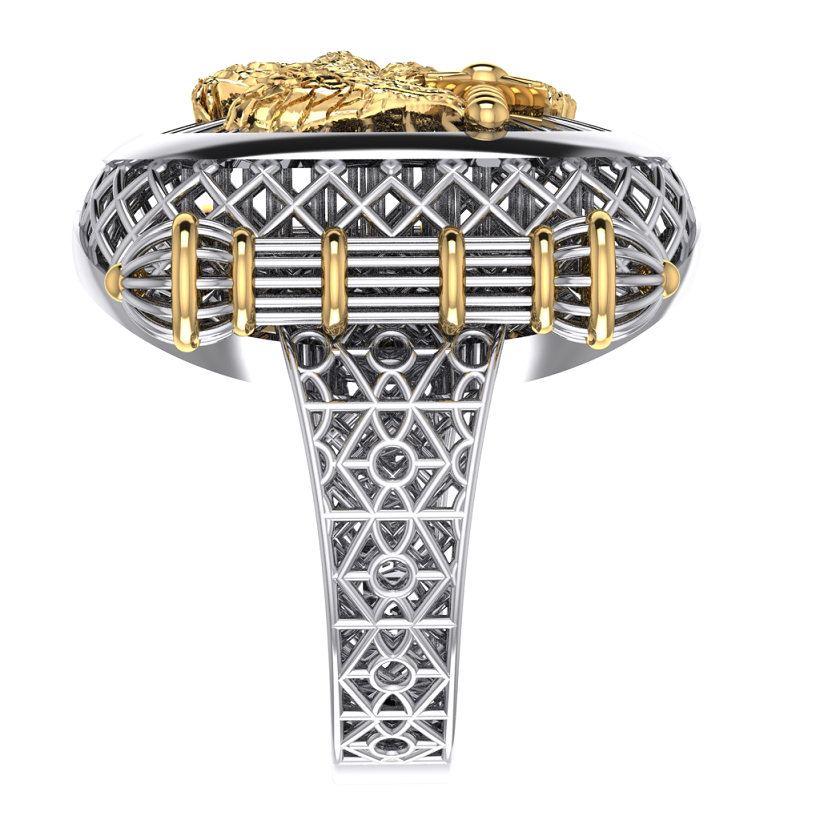 Masonic Ring 30 th degree  - Breathable Lattice Structure  BY GALYA