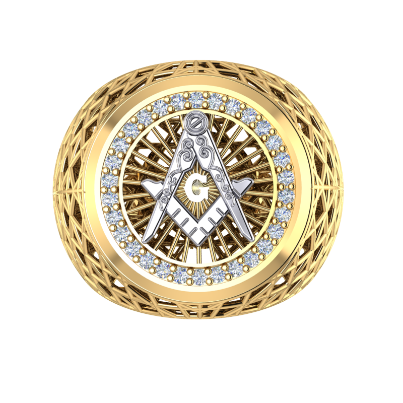 Masonic Ring – Breathable Lattice Structure  BY GALYA