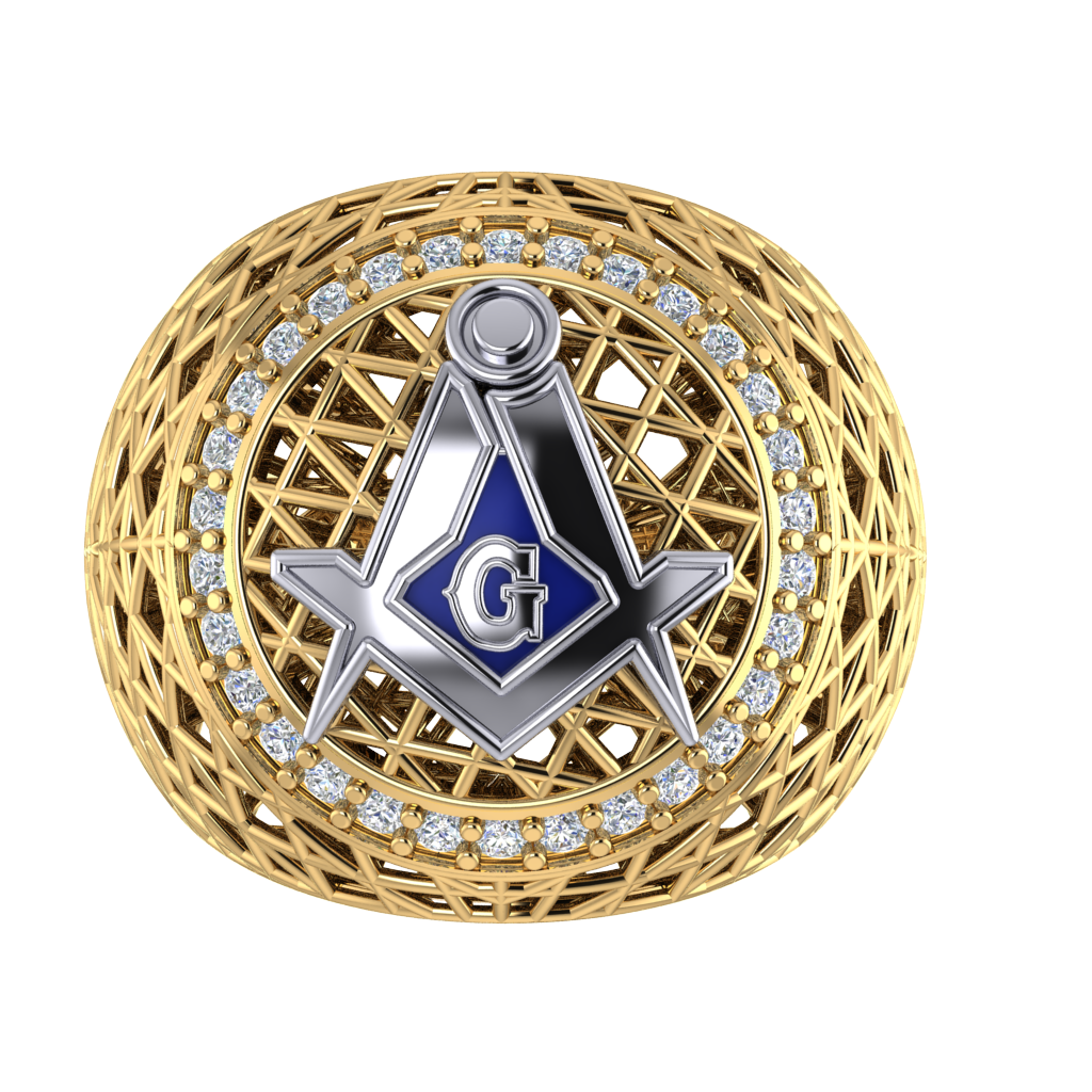 Masonic Ring – Breathable Lattice Structure  BY GALYA