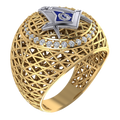 Masonic Ring – Breathable Lattice Structure  BY GALYA