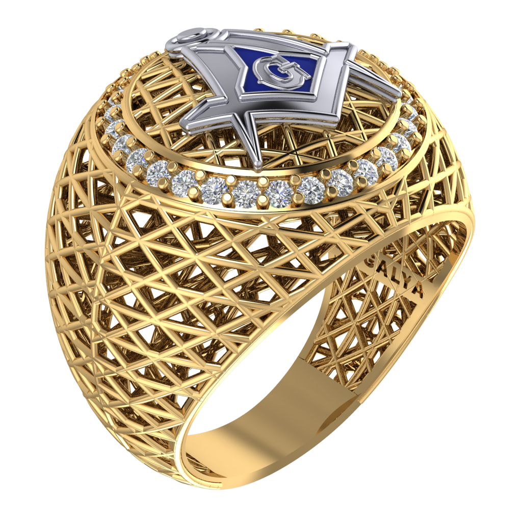 Masonic Ring – Breathable Lattice Structure  BY GALYA