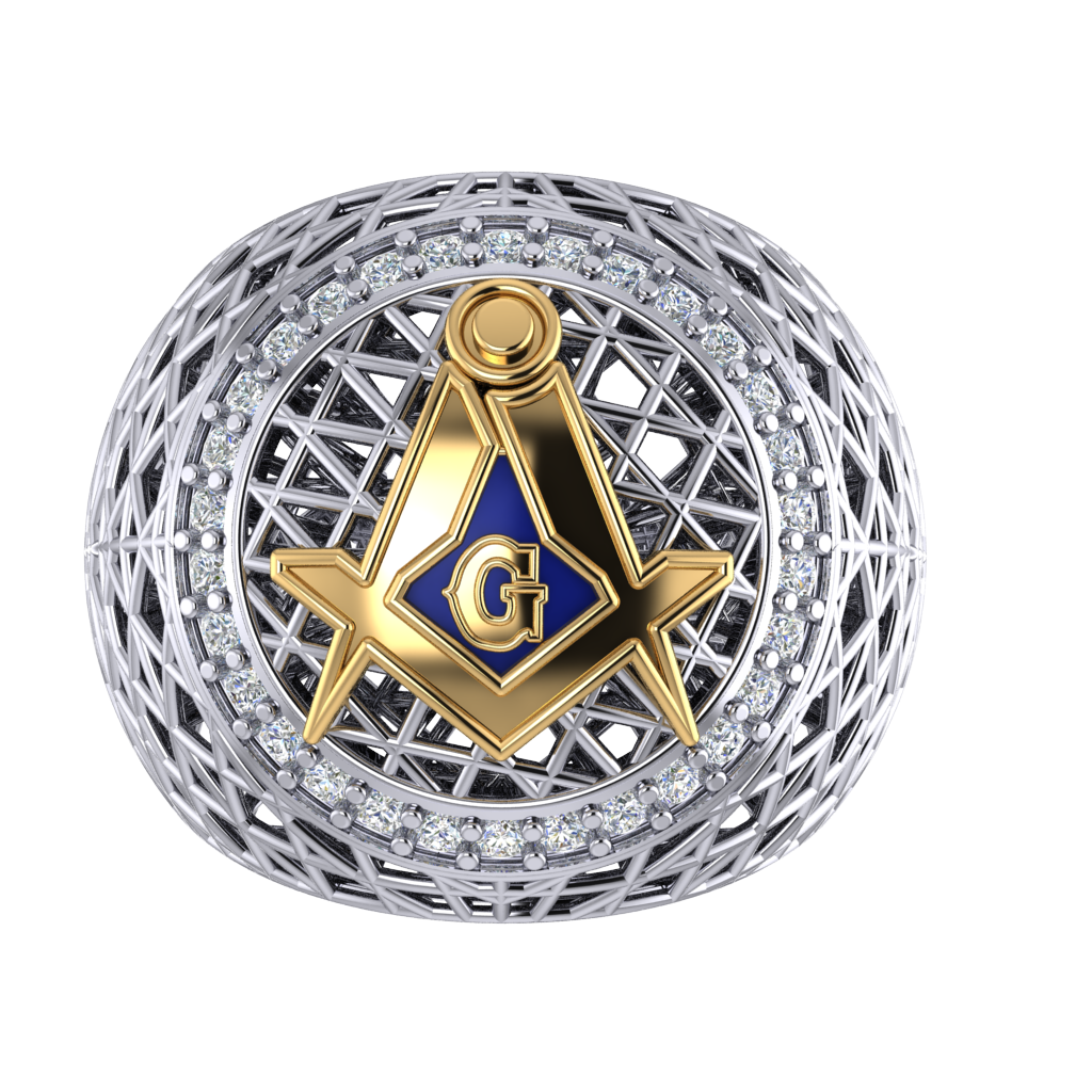 Masonic Ring – Breathable Lattice Structure  BY GALYA