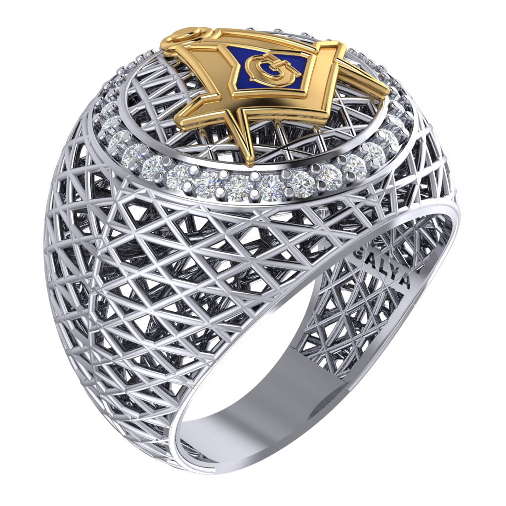 Masonic Ring – Breathable Lattice Structure  BY GALYA