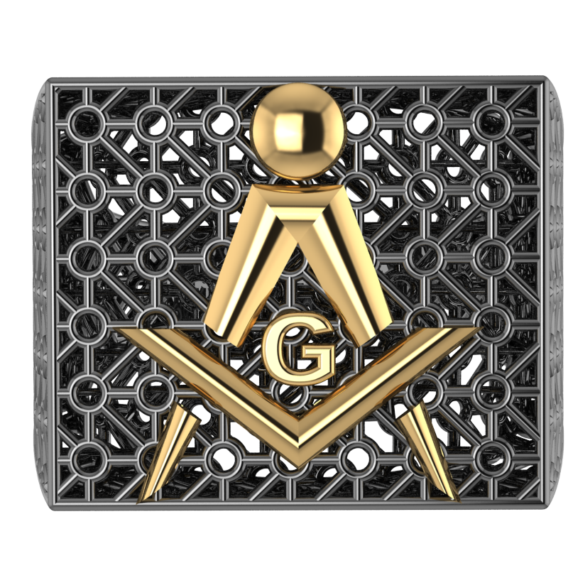 Masonic Ring – Breathable Lattice Structure  BY GALYA