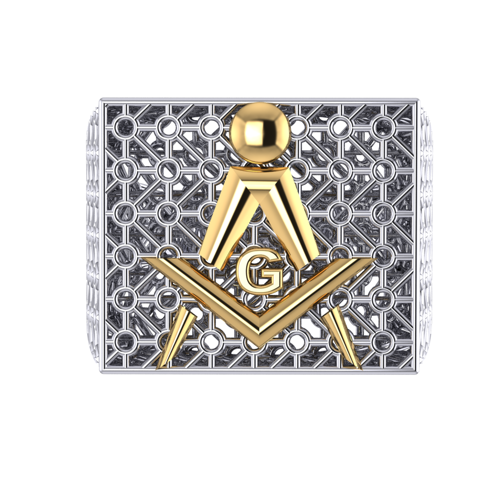 Masonic Ring – Breathable Lattice Structure  BY GALYA