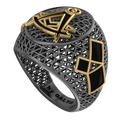 Masonic Ring Past Master – Breathable Lattice Structure  BY GALYA