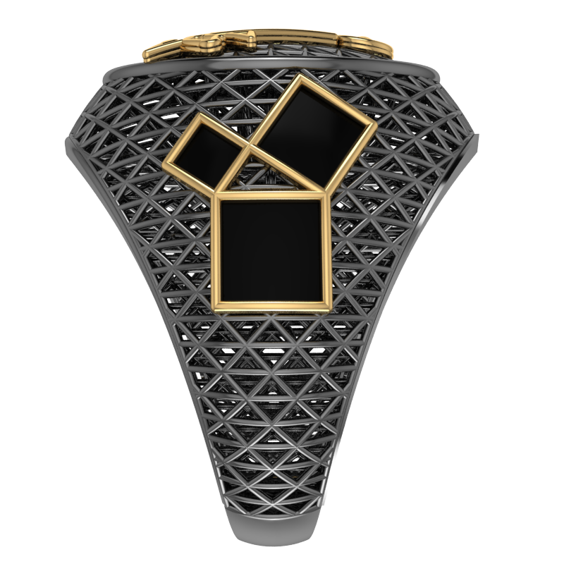 Masonic Ring Past Master – Breathable Lattice Structure  BY GALYA