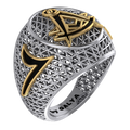 Masonic Ring Past Master – Breathable Lattice Structure  BY GALYA