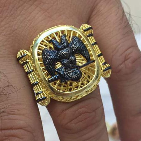 Masonic Ring 30 th degree  - Breathable Lattice Structure  BY GALYA