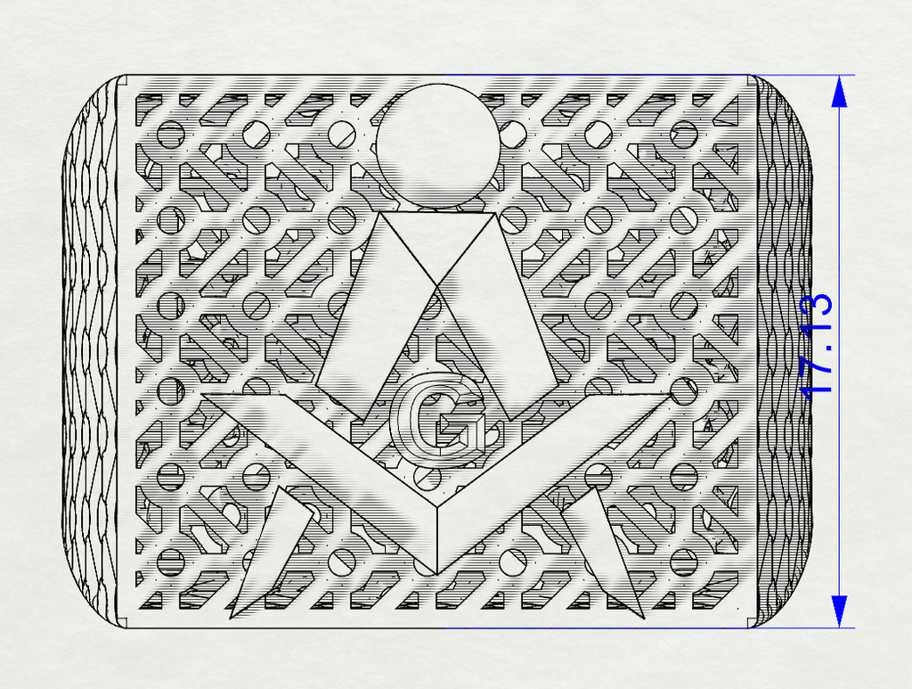 Masonic Ring – Breathable Lattice Structure  BY GALYA