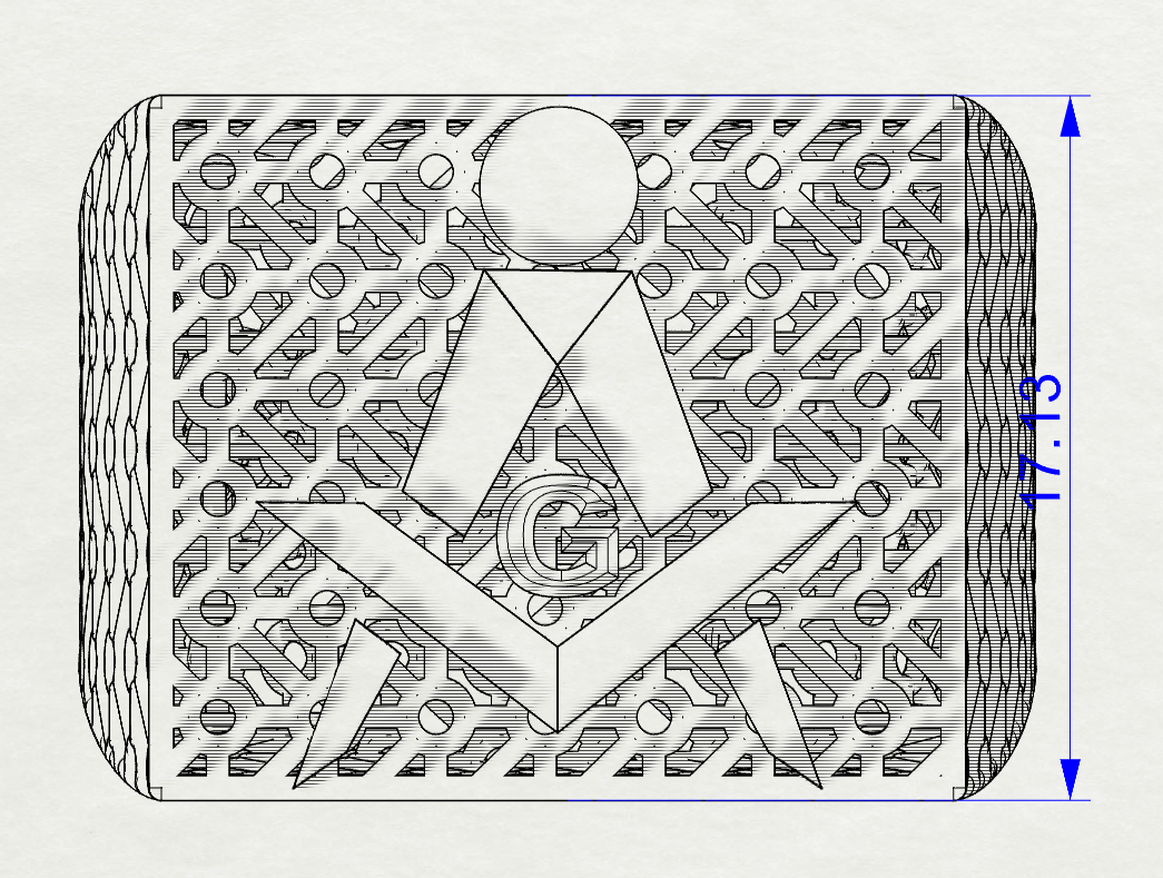 Masonic Ring – Breathable Lattice Structure  BY GALYA