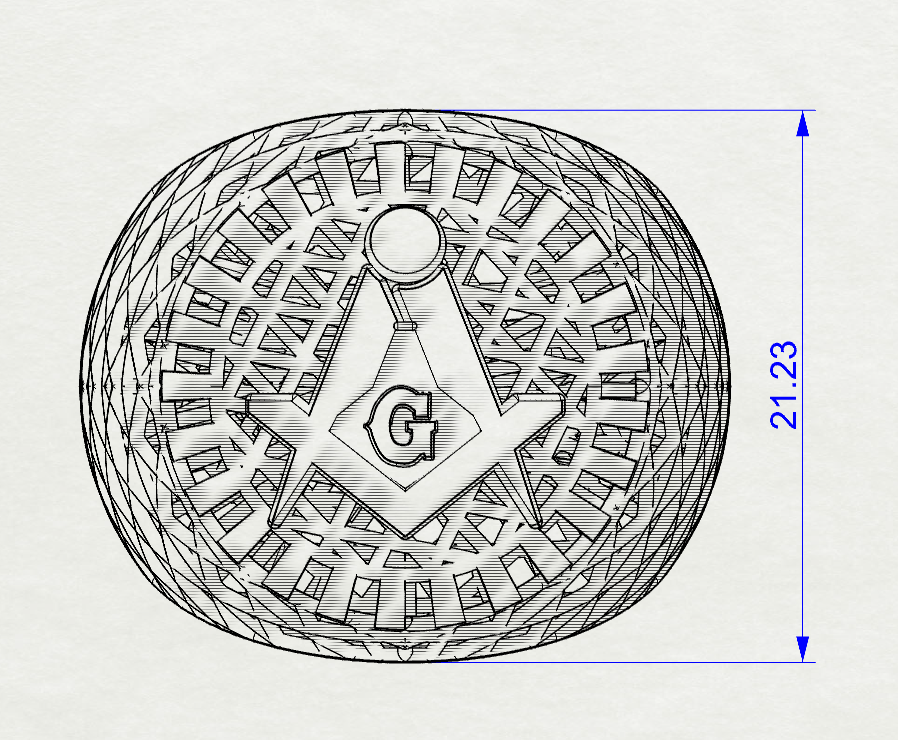 Masonic Ring – Breathable Lattice Structure  BY GALYA