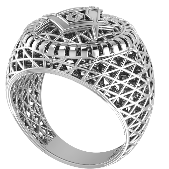 Masonic Ring – Breathable Lattice Structure  BY GALYA