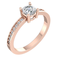 Round Solitaire Ring with Stone-Set Shoulders – 3D Model