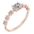 Oval Center Ring with Round Side Stones – 3D Model