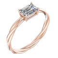 Emerald-Cut Solitaire Ring – 3D Model