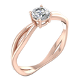 Sculpted-Shoulder Round Solitaire Ring – 3D Model