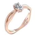 Beaded Split-Shank Oval Solitaire Ring – 3D Model