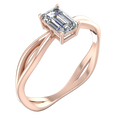 Split-Shank Emerald-Cut Solitaire Ring – 3D Model