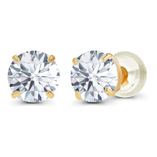 2.00 CTW Lab-Grown Diamond Stud Earrings – E Color VS Clarity in Solid