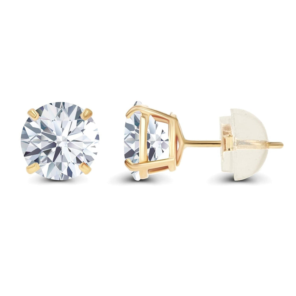 2.00 CTW Lab-Grown Diamond Stud Earrings – E Color VS Clarity in Solid